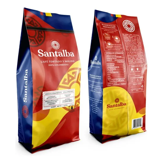 Café Santalba Colombiano Tostado Molido 340g Bolsa