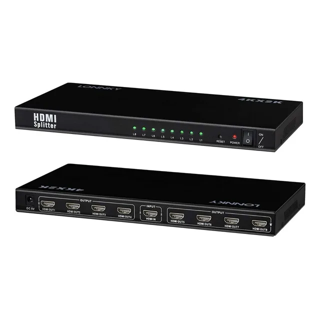 Divisor Hdmi Spitter 1 Entrada 8 Salidas 4k 1080p 60hz