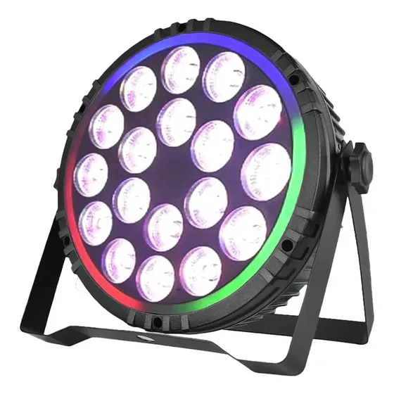 Refletor Led Slim Quadriled 18x12w Rgbw Com Borda De Led