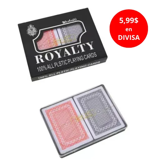 Juego Cartas De Poker 2 Mazos Con Estuche Naipes Impermeable