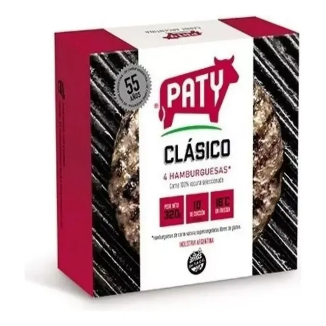 12 Hamburguesas Paty Clasicas + Pan La Perla 