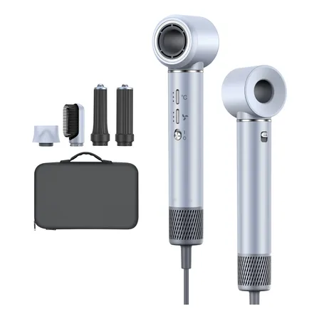 Secador De Cabelo Gokoco Gd023 Com 5 Em 1 Hot Air Styler Azul-claro 220v