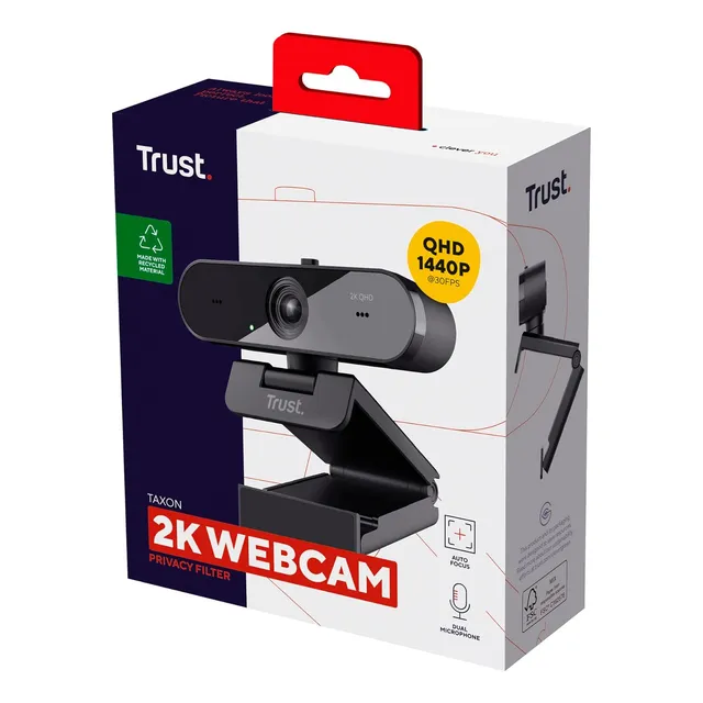 Camara Trust Taxon Webcam 2k Qhd 2560x1440p