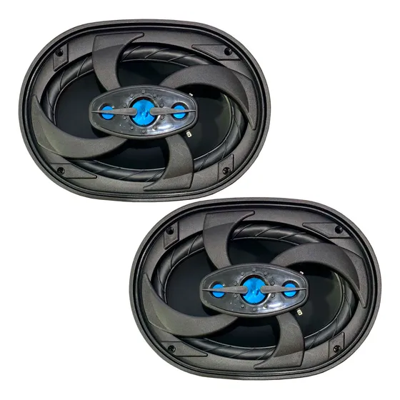 Par Alto Falante 6x9 Nautico Preto 200w Barco Lancha Iate