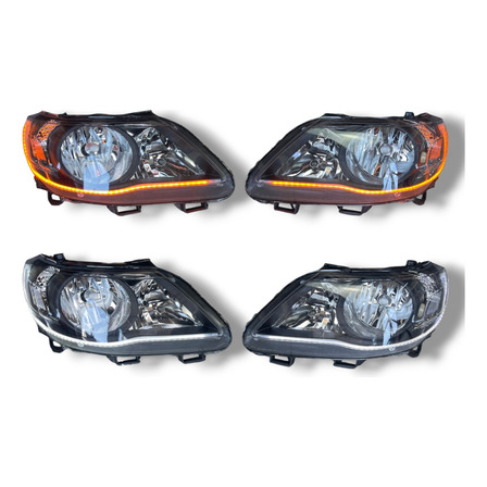 Faros Gol 08-12 Fondo Negro + Direccional Led Y Luz Diurna Faros Gol 08-12 Fondo Negro + Direccional Led Y Luz Diurna