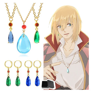 7pzscollar Y Aretes Cortos Howl V2para El Castillo Vagabundo 7pzscollar Y Aretes Cortos Howl V2para El Castillo Vagabundo
