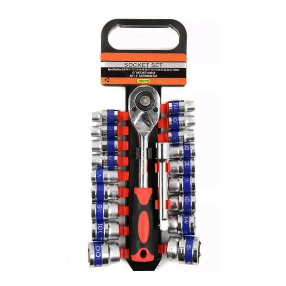 Juego De Copas Con Ratchet 1/2'' Kit 20 Piezas Carro Moto