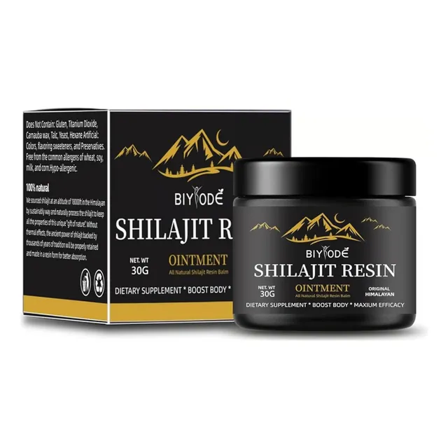 Biyode Shilajit Resin 600mg Original Himalaya Balm 30g