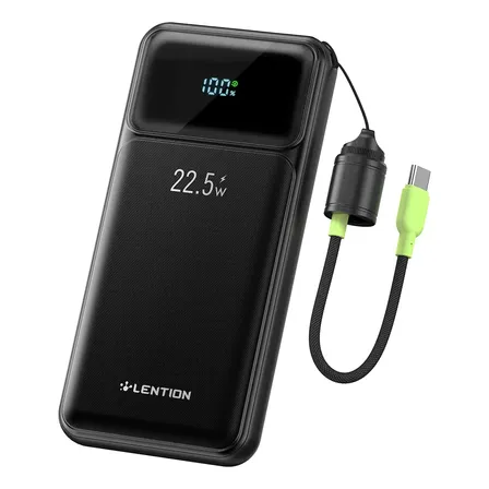 Carregador Portátil Power Bank 10000mah 22.5w Turbo Carga Rápida Universal Usb-c Saída Usb Para Celular iPhone Samsung Xiaomi Motorola Tablet Preto