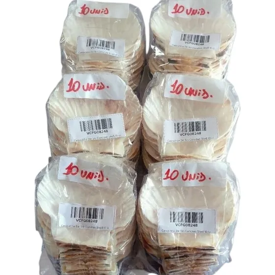 Casquinha De Siri Shell Vieiras Conchas Naturais Com 10 Unid