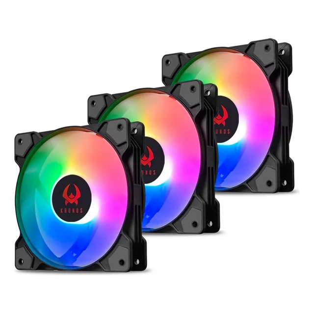 Kit 3 Ventiladores Cooler Kronos Boreal Argb, 120mm, Molex