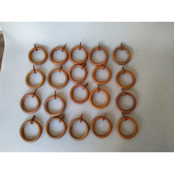 Aros Argollas De Madera Para Cortineros, Usados X 20 Piezas