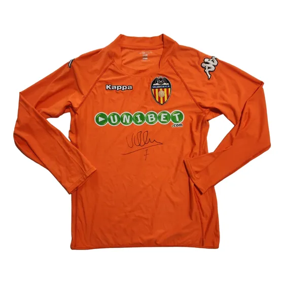 Jersey Portero Valencia Cf 2010 Kappa Firmada David Villa #7