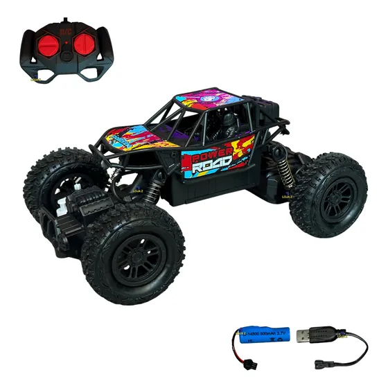 Carrinho De Controle Remoto 4x4 Bateria Recarregável Offroad
