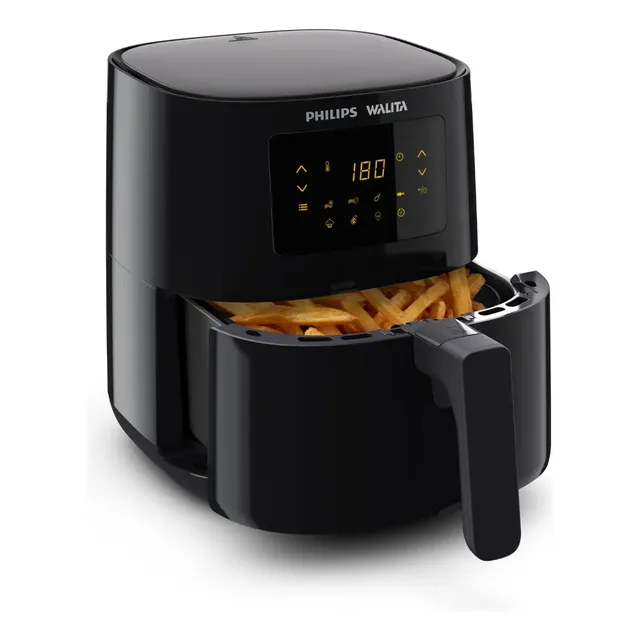 Fritadeira Elétrica Airfryer Philips Walita Essential Xl Ri9270 Painel Digital Potência 2000w 6,2 Litros Preta