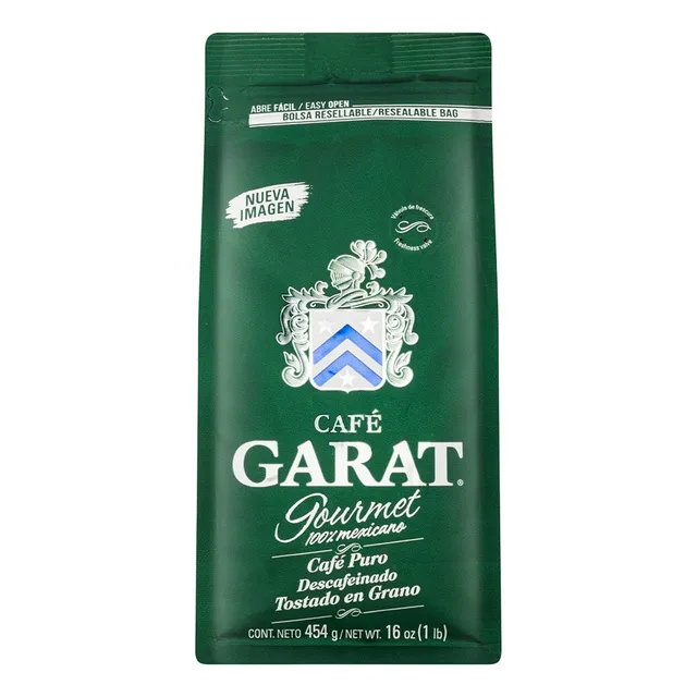 Cafe En Grano Descafeinado Americano Garat 454 Grs