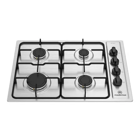Anafe con alimentación a gas Mademsa MCE 435E Plateado 4 hornallas