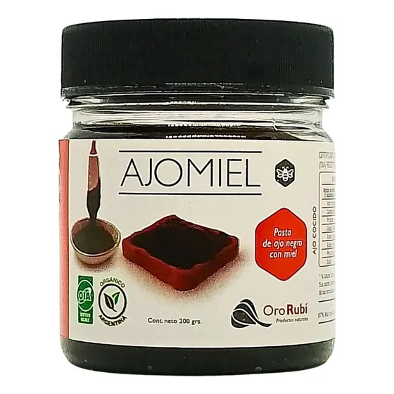 Pasta De Ajo Negro Orgánico Con Miel Oro Rubí  X 200 Gr