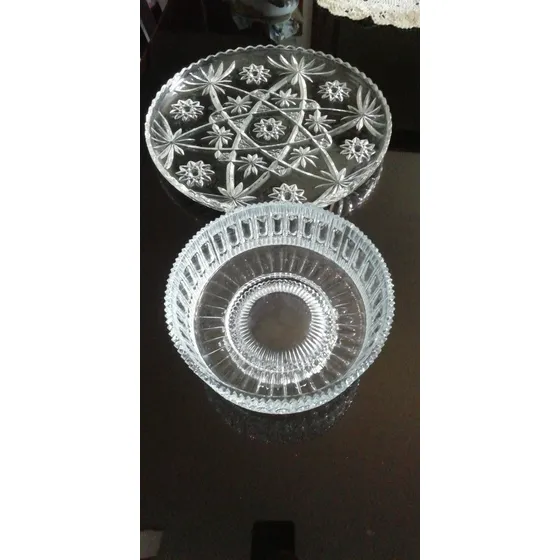 Centro De Mesa Y Pasapalera Cristal Bohemia 