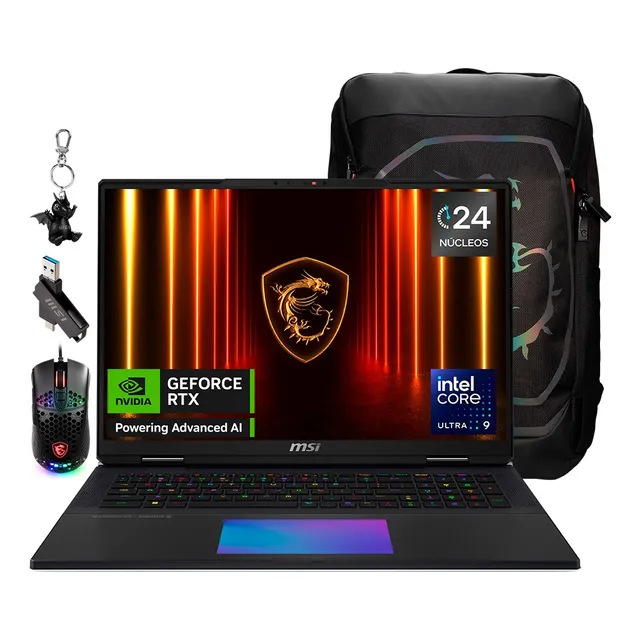 Laptop Gaming Msi Titan 18 Hx Ultra 9 285hx 64gb 4tb Rtx5090 Negro