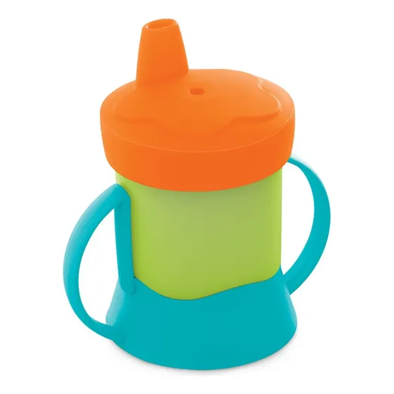 Vaso Botella Infantil Con Asa Antiderrames Tupperware 150ml Color Verde Lima