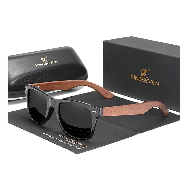 Kingseven Lente De Sol Marco Madera Polarizado Uv400