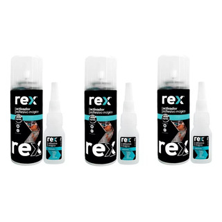3 Adhesivo Mágico Acelerado 9 Segundos - 100gr + 400ml - Rex 3 Adhesivo Mágico Acelerado 9 Segundos - 100gr + 400ml - Rex