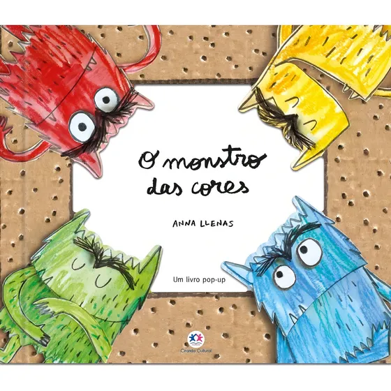Livro Pop-up O monstro das cores de Llenas Anna Editora Ciranda Cultural capa dura em português 2021