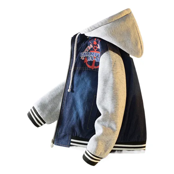 Jaqueta Jeans Infantil Juvenil Menino Com Capuz