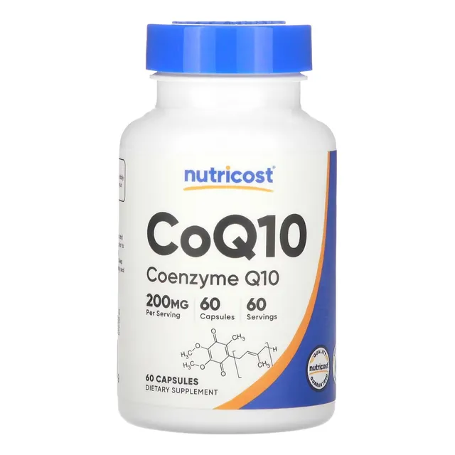 CoQ10 Coenzima Q10 200 mg 60 cápsulas Nutricost - Imp Eua sabor sin sabor