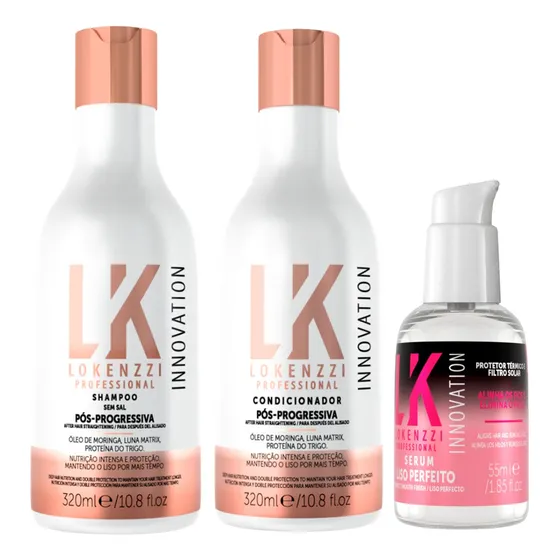 Kit Lokenzzi Pós Progressiva Sh E Cond + Serum Liso Perfeito