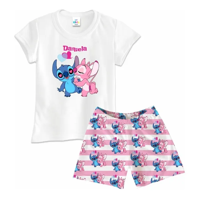 Pijama Short Niña Stitch Algodon 