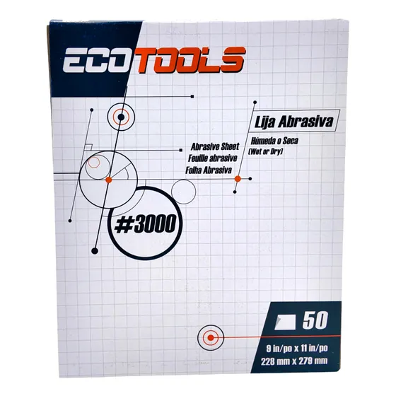 Lija De Papel Ecotools - Paquete X 50 Pliegos