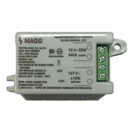 13 Pzs Transformador Electronico 127v A 12v 50w B0174-200 Gris Oscuro