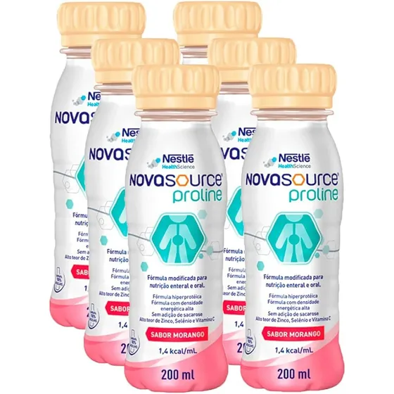 Kit 6x Novasource Proline 200ml Sabor Morango - Nestle