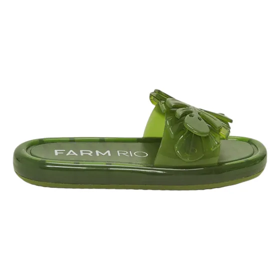 Rasteira Jelly Slide Verde Musgo Farm