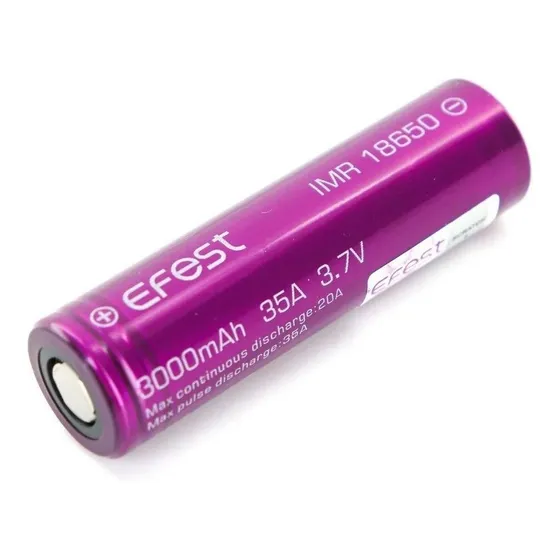 Pilha recarregável Efest IMR IMR18650V1 Cilíndrica - 1 unidad