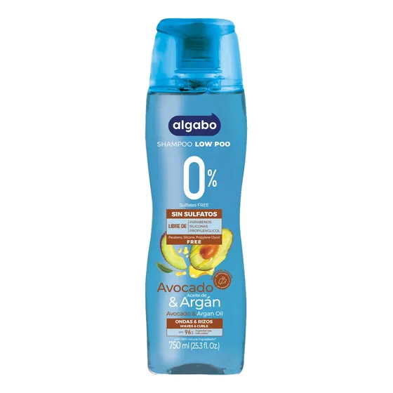 Shampoo 0% Sulfatos Ondas Y Rizos 750ml Algabo