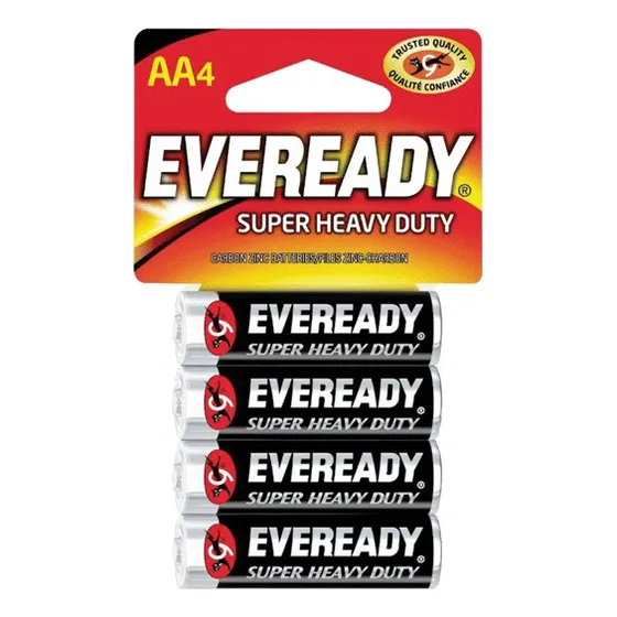Pilas Eveready Carbon Aa 4pk