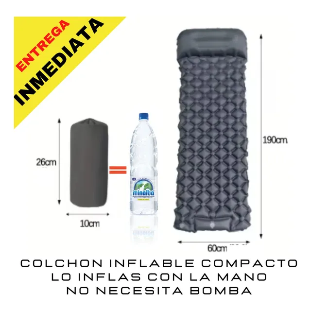 Colchon Inflable Cervical Individual Camping Moto Toyota Klr