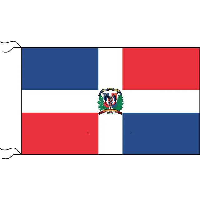 Bandera De República Dominicana Estampada De 150 X 90 Cm