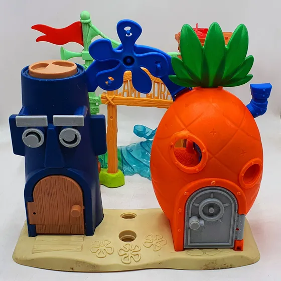Casa De Bob Esponja Y Calamardo Imaginext Naranja