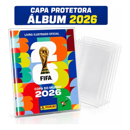 Capa Plástica Protetora Para Álbum Da Copa Do Mundo Brochura