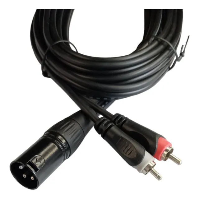 Cable Audio Xlr Macho A 2 Rca Macho 100% Cobre Ofc 7.5 Mtros
