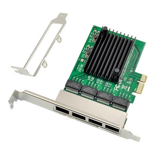 Placa De Rede Pcie Pci Express X1 Quad 4 Lan Gigabit Realtek Placa De Rede Pcie Pci Express X1 Quad 4 Lan Gigabit Realtek