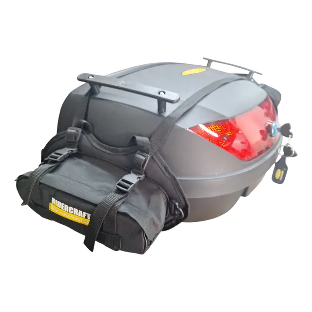 Combo Baul Big 48 Topcase Moto: Barras Mini Alforjas Tensor