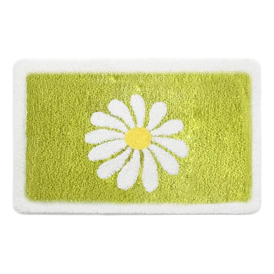 Gift2u Tapete Baño Margarita 16 X 24  Antideslizante Flor