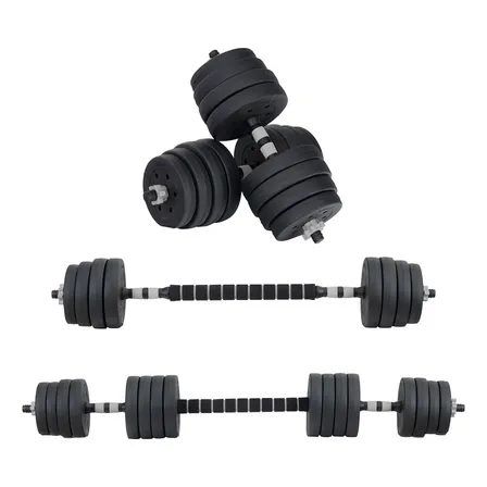 Mancuernas Ajustables Altera Barra Recta Pesas 30 Kg Total Color Gris