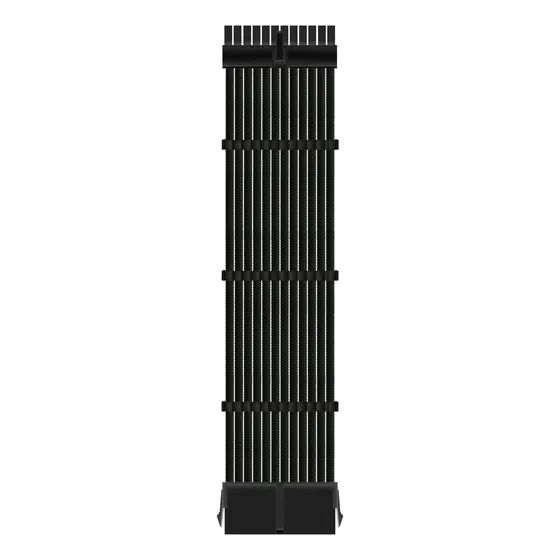 Cabo Sleeved Preto 24 Pinos Extensor 28cm Para Fonte Atx