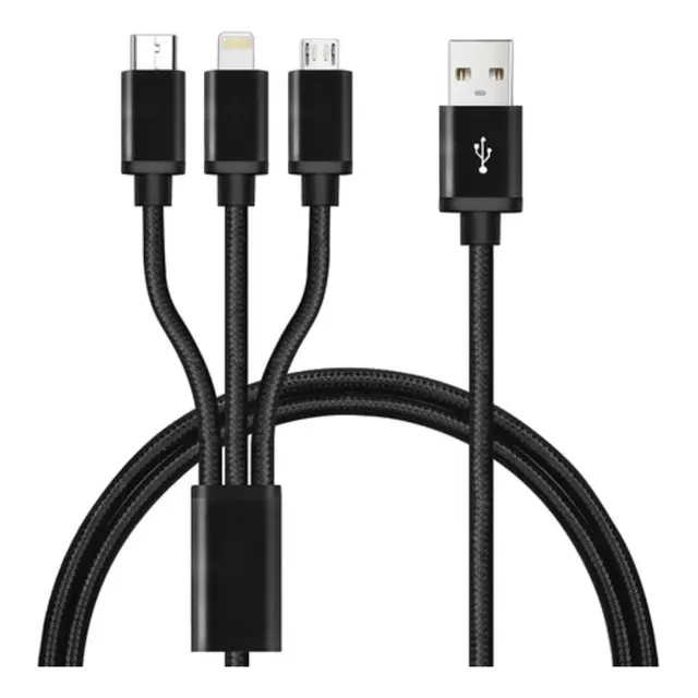 Cable Pulpo Carga Usb 3.1 A Tipo C, Lighting, Micro